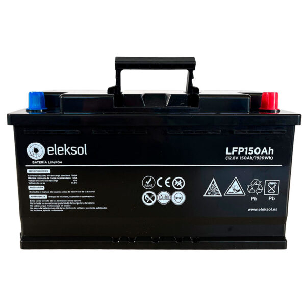Batería de Litio LiFePO4 Eleksol 12,8V 150Ah Bluetooth y BMS - Imagen 2